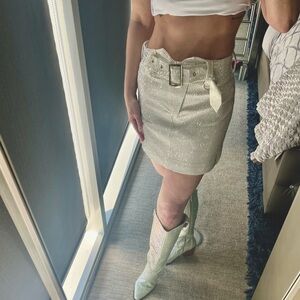 NWT Day G belted rhinestone skirt